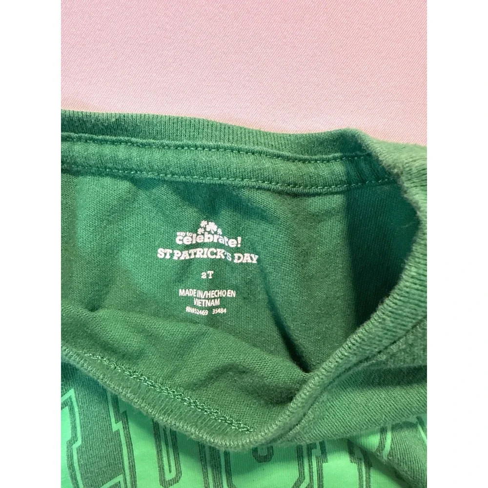 Carter's, Way to Celebrate Boys 2T St Patricks Day Lucky Shirts Green Bundle 2pc